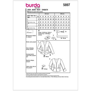 Jakke Burda 5897 str. 34-44