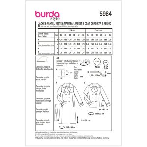 Jakke Burda 5984 str. 34-44