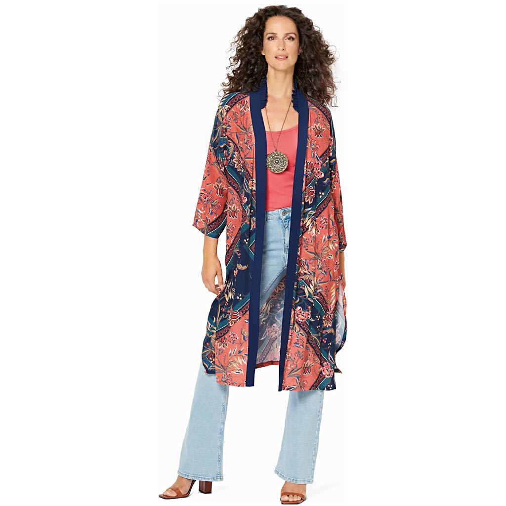 Kimono Burda 6244 str. 34-44 - Billede 2