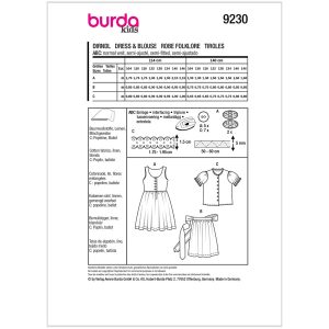 Kjole/Bluse Burda Kids 9230 str. 104-146