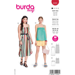 Kjole og Top Burda 5721 str. 36-46