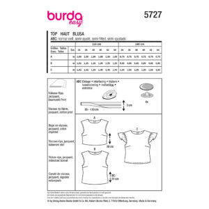 Top Burda 5727 str. 34-44