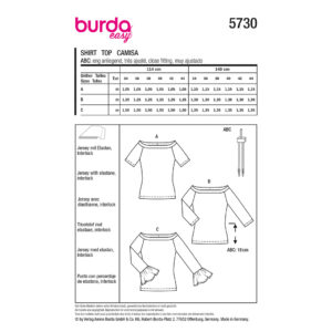 Top Burda 5730 str. 34-44
