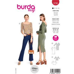 Kjole og T-Shirt Burda 5738 str. 36-46