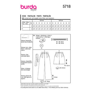 Bukser Burda 5718 str. 36-48