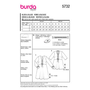 Kjole og bluse Burda Curvy 5732 str. 46-56