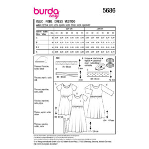 Kjole burda 5686 str. 36-44