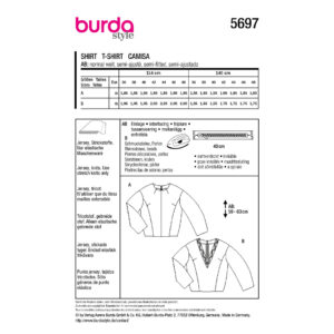 Bluser Burda 5697 str. 36-48