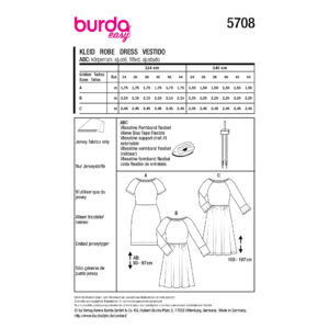 Kjole Burda 5708 str. 34-44