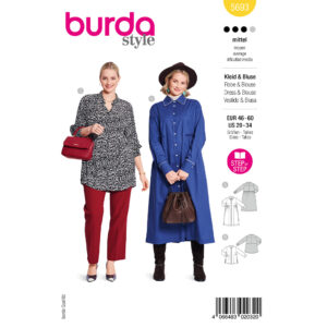 Kjole og bluse burda 5693 str. 46-60