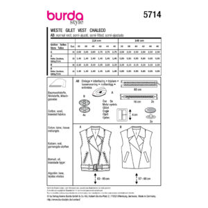 Vest Burda 5714 str. 36-46