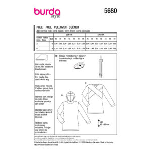 Pullover og bluse Burda 5680 str. 36-48