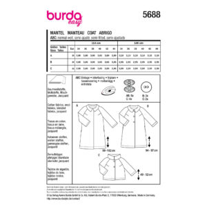 Jakke Burda 5688 str. 34-44