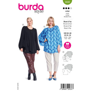 Bluse og T-shirt Burda 5692 str. 46-60