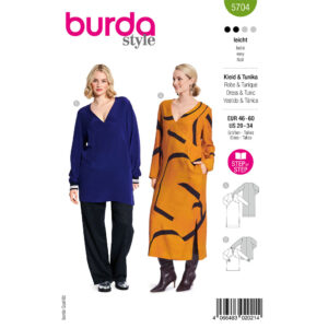 Kjole og tunika Burda 5704 str. 46-60