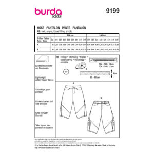 Bukser Burda Kids str. 104-146