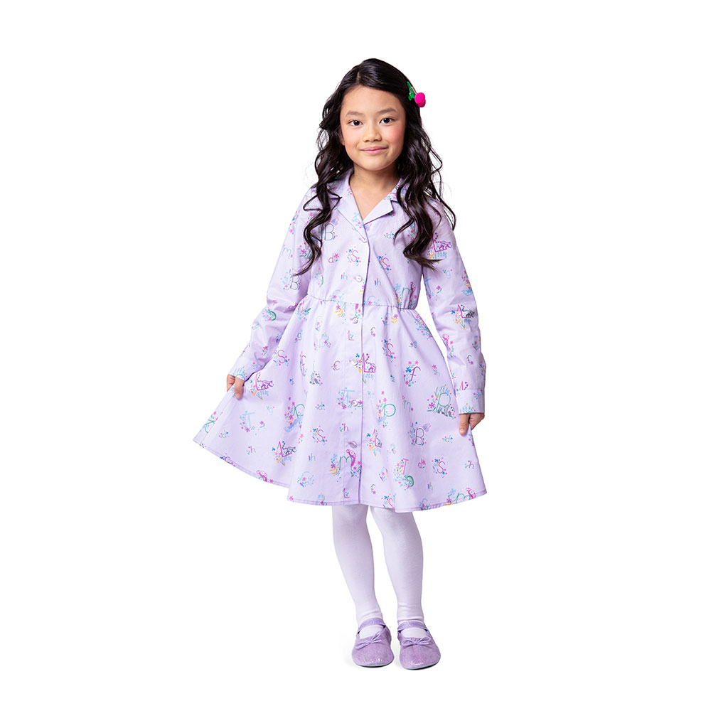Kjole Burda Kids 9206 str. 104-146 - Billede 4