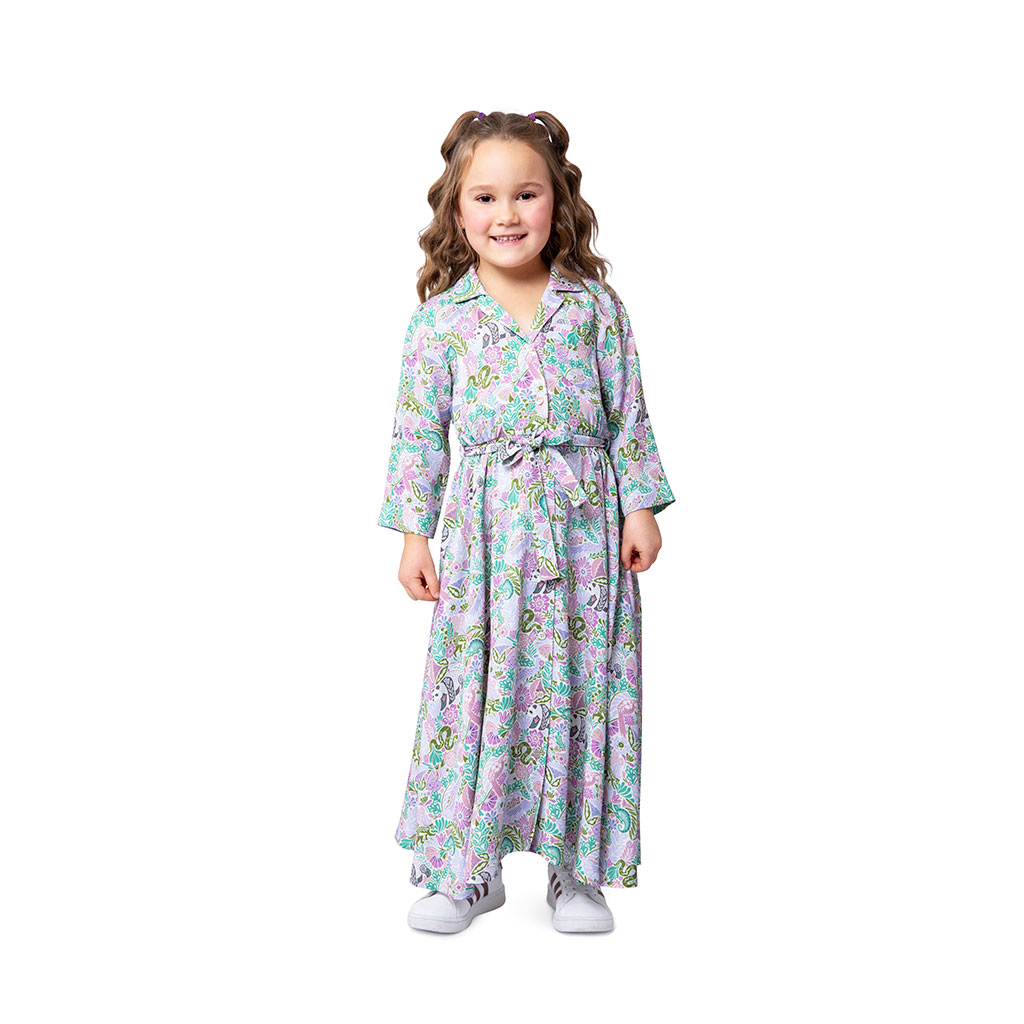 Kjole Burda Kids 9206 str. 104-146 - Billede 6