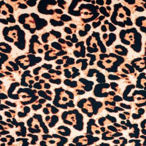 Børstet isoli m/leopard print råhvid