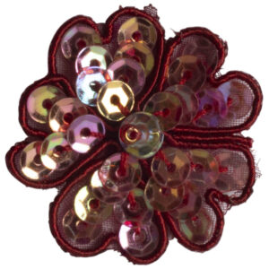 Pailletblomst 2,5cm Wine