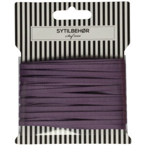 Satin bånd, 3mm 10m Støvet blomme