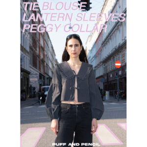Puff and Pencil Tie Blouse x Peggy Collar str. XXS-XXL
