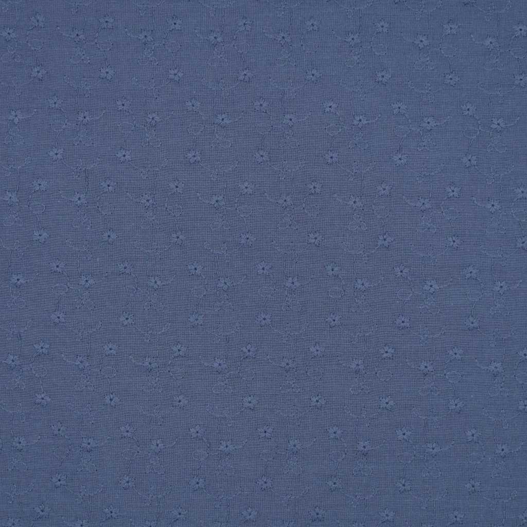 Bomuld m/broderi ranker Slate blue