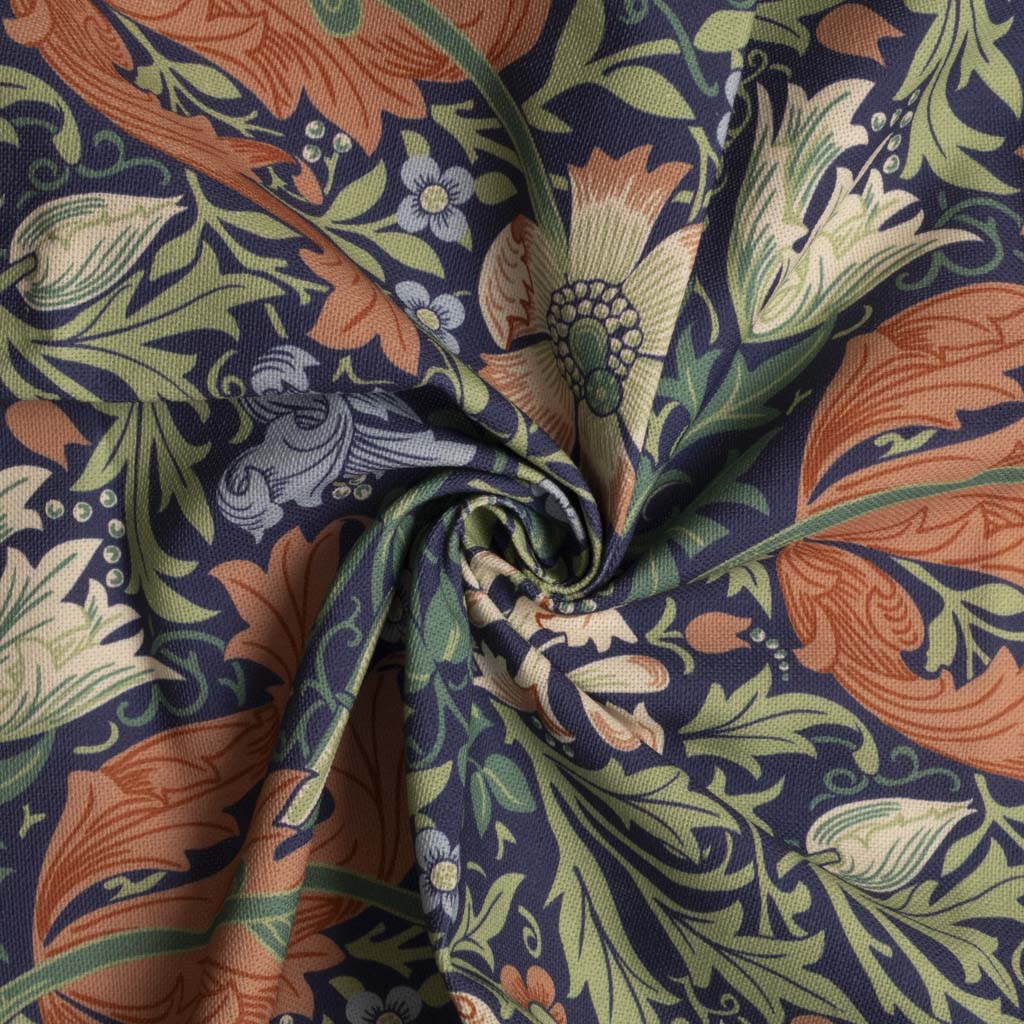 Kanvas m/ blomster Slate blue - Billede 2