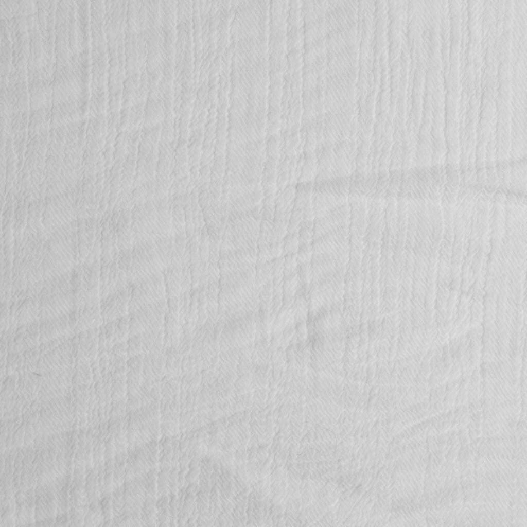 Voile m/ vævet zigzag Trend white