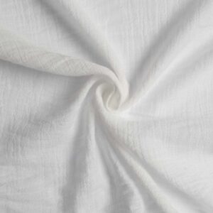 Voile m/ vævet zigzag Trend white