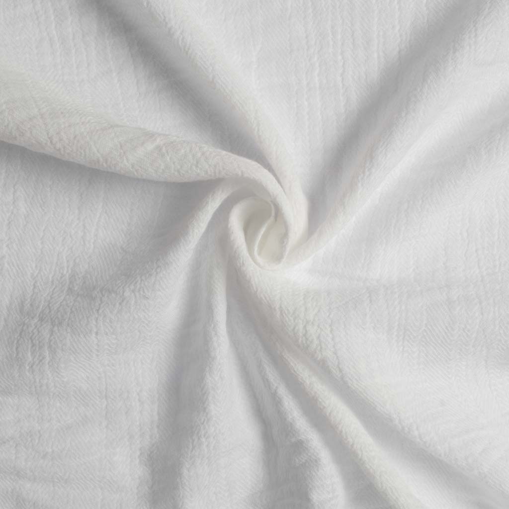 Voile m/ vævet zigzag Trend white - Billede 2