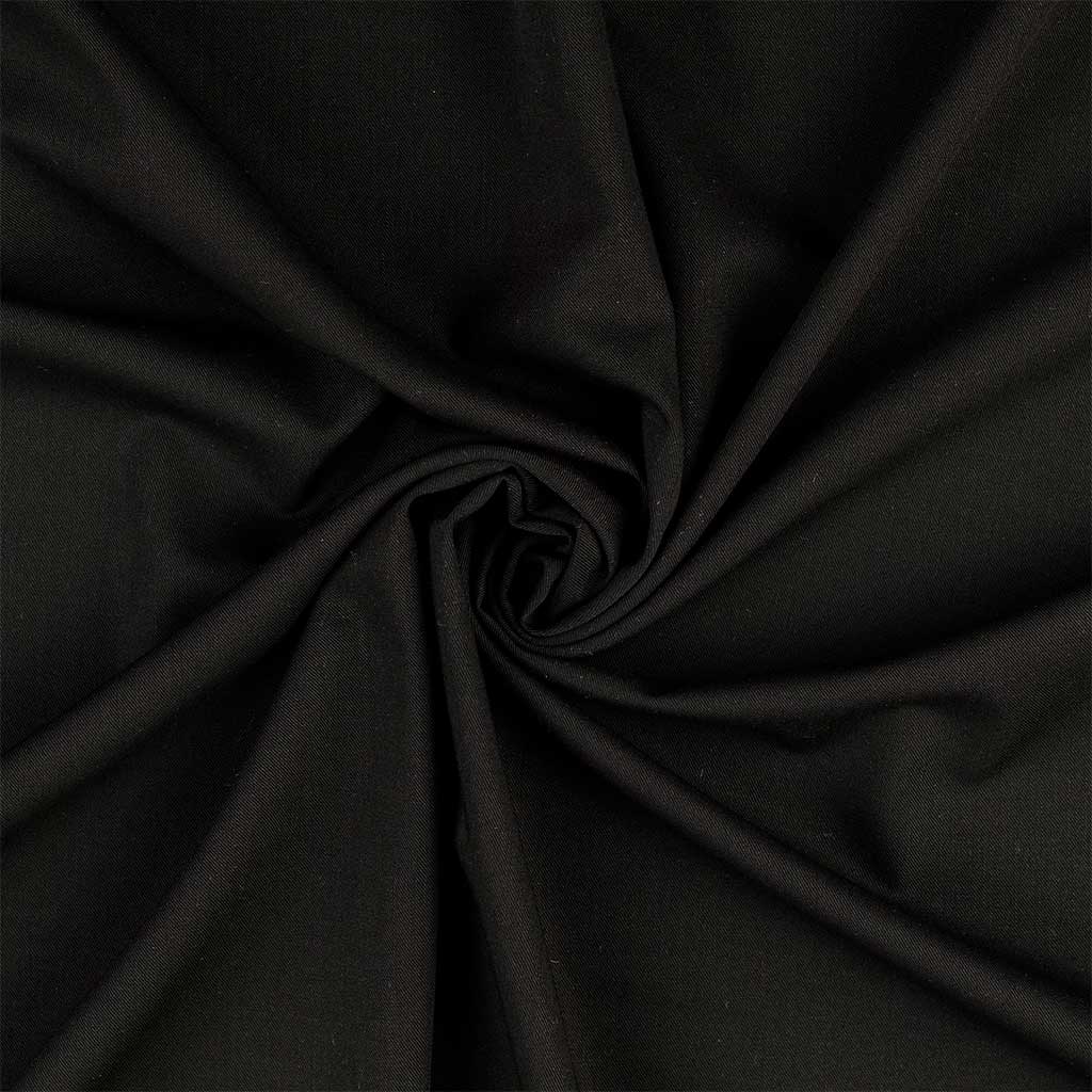 Twill m/uld og stretch Sort - Billede 2
