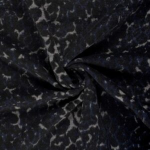 Filtet jacquard leopard Mørk Marineblå