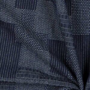 Denim patchwork look Marine