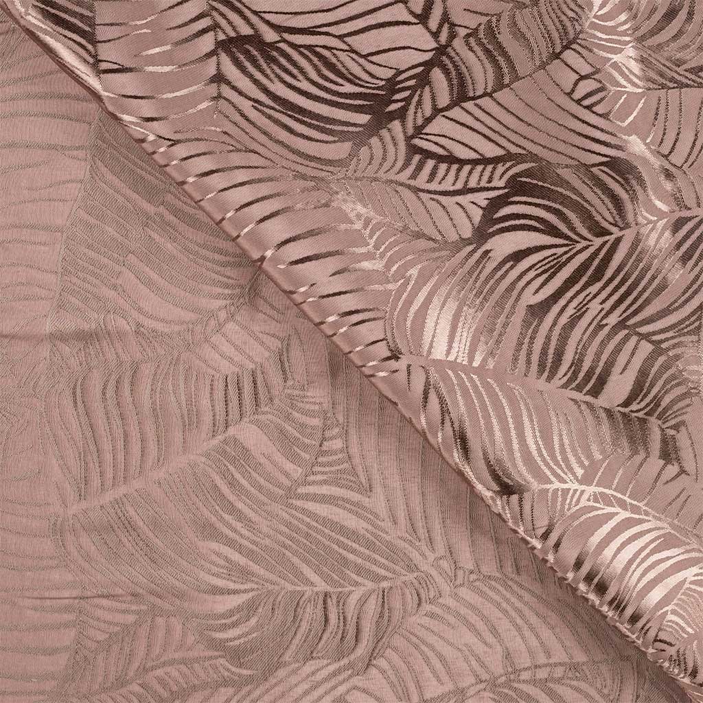 Let jacquard m/bladmønster Spicy brown - Billede 3