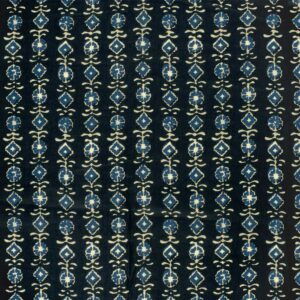 Let voile m/batikprint Marine