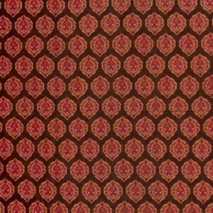 Let voile m/abstrakt batikprint Brun