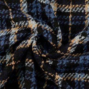 Frakke tweed m/tern Slate blue