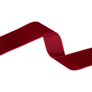 Velourbånd 36 mm Dyb rød