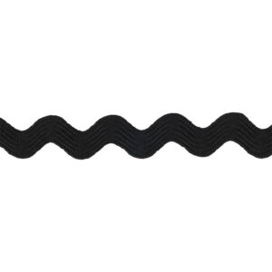 Zig-zag lidse 13mm Sort