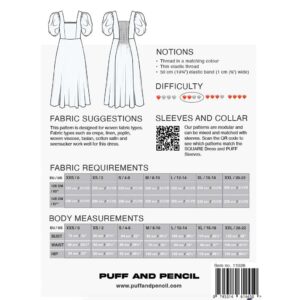 Square Dress with Puff Sleeves