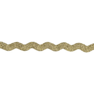 Zig zag 6mm guld lurex