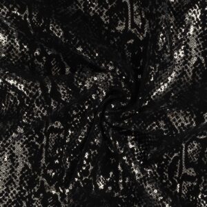 Pailletstof snake Sort