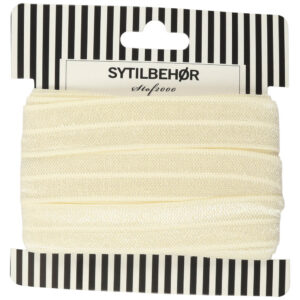 Foldeelastik 16mm 3mtr.  Råhvid