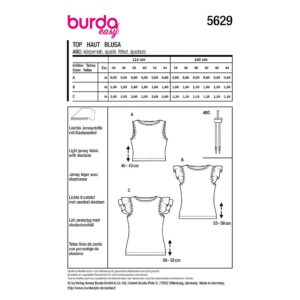 Top Burda 5629 str. 34-44