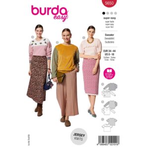 Sweatshirt Burda 5650 str. 34-44