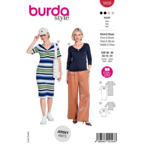 Kjole og bluse Burda 5658 str. 36-48