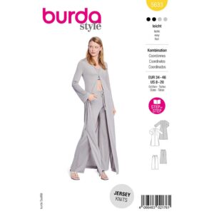 Jakke og bukser Burda 5633 str. 34-46