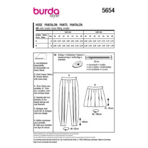 Bukser Burda 5654 str. 36-48