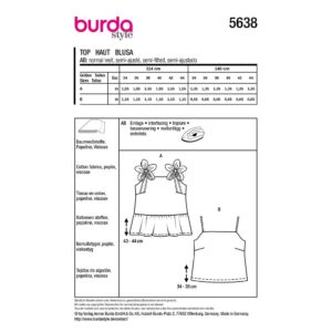 Top Burda 5638 str. 34-44